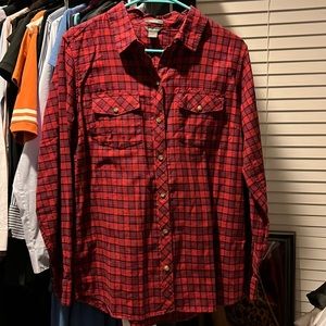 Women’s Eddie Bauer, long sleeve, flannel size large, classic fit